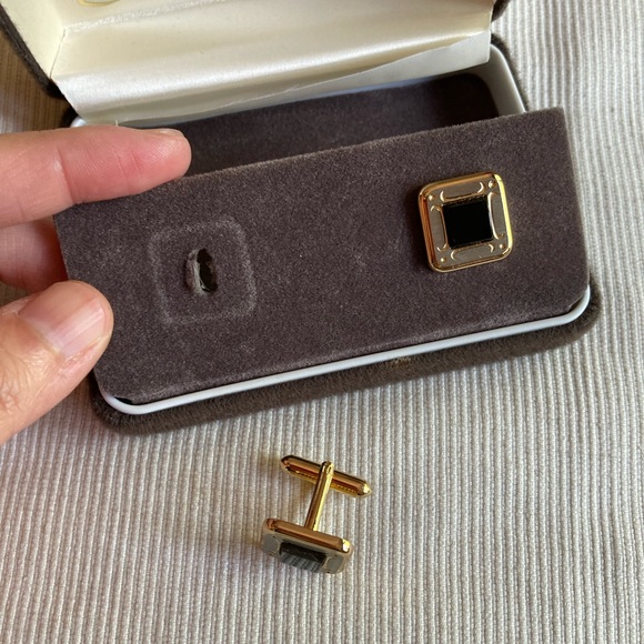 Vintage Swank mens square cuff links with original box - Picture 10 of 14